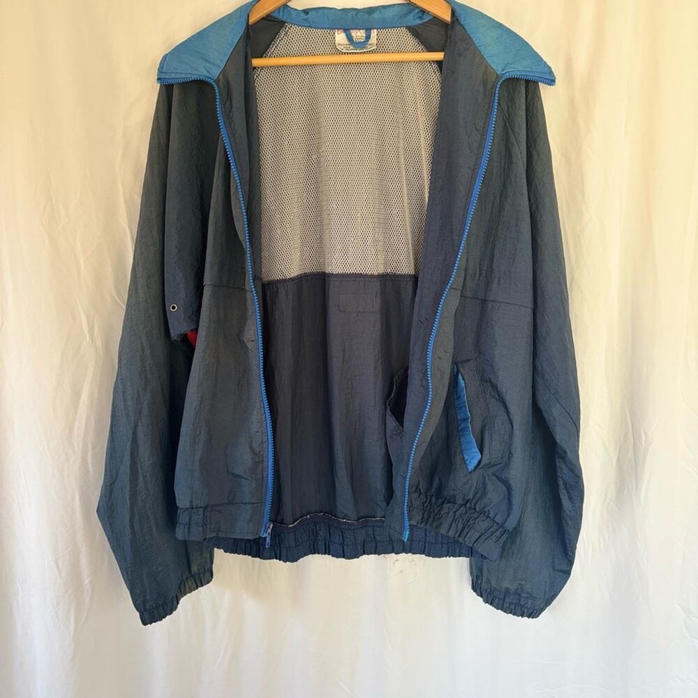 VTG 90’s Turnburry Classics Golf Windbreaker Rain Jacket Blue Zip Up | Size L |